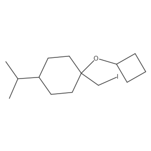 1-Cyclobutoxy-1-(iodomethyl)-4-(propan-2-yl)cyclohexane Structure