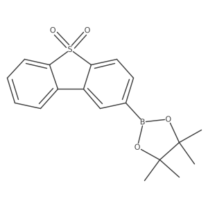 2-(4,4,5,5-Tetramethyl-1,3,2-dioxaborolan-2-yl)dibenzo[b,d]thiophene 5,5-dioxide结构式