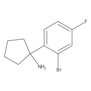1-(2-Bromo-4-fluorophenyl)cyclopentanamine结构式