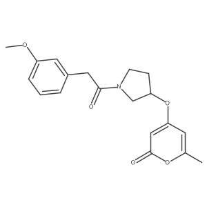 4-((1-(2-(3-methoxyphenyl)acetyl)pyrrolidin-3-yl)oxy)-6-methyl-2H-pyran-2-one Structure