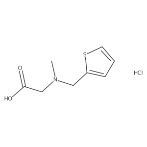 2-[Methyl(thiophen-2-ylmethyl)amino]acetic acid hydrochloride结构式