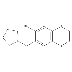1-((7-Bromo-2,3-dihydrobenzo[b][1,4]dioxin-6-yl)methyl)pyrrolidine Structure