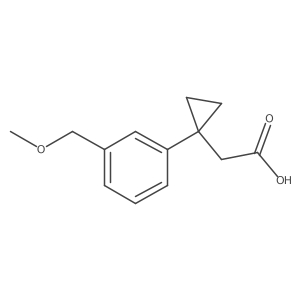 2-{1-[3-(Methoxymethyl)phenyl]cyclopropyl}acetic acid结构式