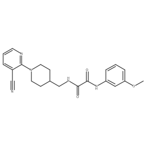 N1-((1-(3-cyanopyridin-2-yl)piperidin-4-yl)methyl)-N2-(3-methoxyphenyl)oxalamide Structure