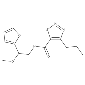 N-(2-(furan-2-yl)-2-methoxyethyl)-4-propyl-1,2,3-thiadiazole-5-carboxamide结构式