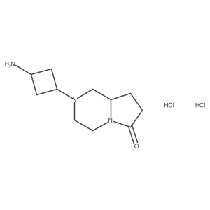 2-(3-Aminocyclobutyl)-octahydropyrrolo[1,2-a]piperazin-6-one dihydrochloride结构式