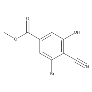 Methyl 3-bromo-4-cyano-5-hydroxybenzoate Structure