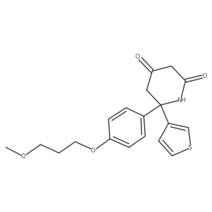 6-(4-(3-Methoxypropoxy)phenyl)-6-(thiophen-3-yl)piperidine-2,4-dione Structure