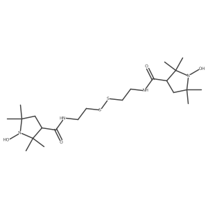 3,4,4-trideuterio-1-hydroxy-N-[2-[2-[[3,4,4-trideuterio-1-hydroxy-2,2,5,5-tetrakis(trideuteriomethyl)(115N)azolidine-3-carbonyl]amino]ethyldisulfanyl]ethyl]-2,2,5,5-tetrakis(trideuteriomethyl)(115N)azolidine-3-carboxamide结构式