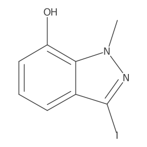 3-Iodo-1-methyl-1H-indazol-7-ol结构式