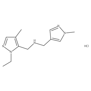 1-(1-ethyl-4-methyl-1H-pyrazol-5-yl)-N-[(1-methyl-1H-pyrazol-4-yl)methyl]methanamine结构式