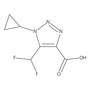1-Cyclopropyl-5-(difluoromethyl)-1H-1,2,3-triazole-4-carboxylic acid结构式