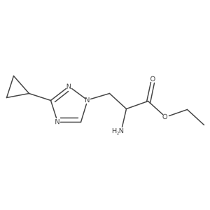 ethyl 2-amino-3-(3-cyclopropyl-1H-1,2,4-triazol-1-yl)propanoate Structure