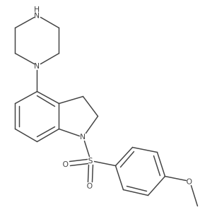 1-(4-Methoxyphenyl)sulfonyl-4-piperazin-1-yl-2,3-dihydroindole结构式