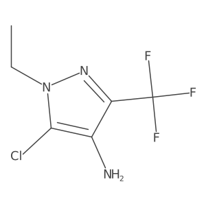 5-Chloro-1-ethyl-3-(trifluoromethyl)-1H-pyrazol-4-amine结构式