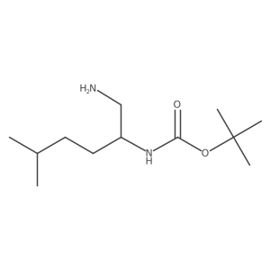 tert-butyl N-(1-amino-5-methylhexan-2-yl)carbamate Structure