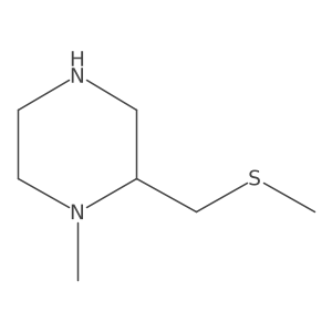 1-Methyl-2-[(methylsulfanyl)methyl]piperazine Structure