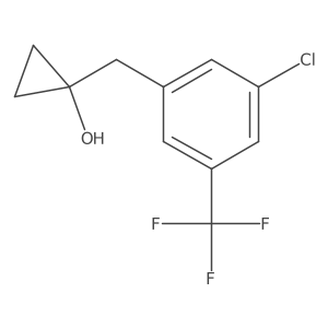 1-{[3-Chloro-5-(trifluoromethyl)phenyl]methyl}cyclopropan-1-ol Structure