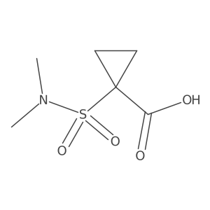 1-(Dimethylsulfamoyl)cyclopropane-1-carboxylic acid结构式