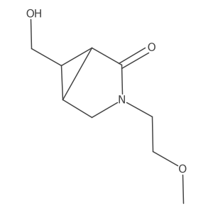 3-Azabicyclo[3.1.0]hexan-2-one, 6-(hydroxymethyl)-3-(2-methoxyethyl)- Structure
