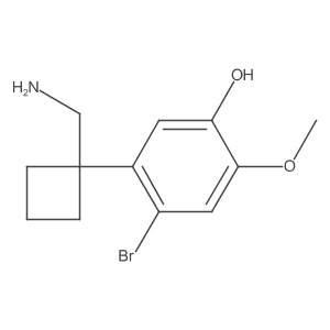 5-[1-(Aminomethyl)cyclobutyl]-4-bromo-2-methoxyphenol Structure