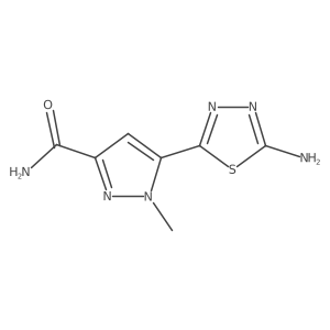 5-(5-amino-1,3,4-thiadiazol-2-yl)-1-methyl-1H-pyrazole-3-carboxamide Structure
