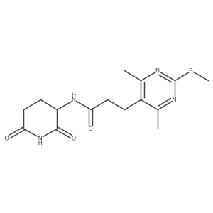 3-(4,6-Dimethyl-2-methylsulfanylpyrimidin-5-yl)-N-(2,6-dioxopiperidin-3-yl)propanamide Structure