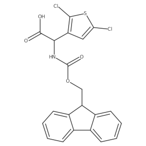 2-(2,5-dichlorothiophen-3-yl)-2-({[(9H-fluoren-9-yl)methoxy]carbonyl}amino)acetic acid结构式