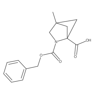 4-Methyl-2-phenylmethoxycarbonyl-2-azabicyclo[2.1.1]hexane-1-carboxylic acid结构式