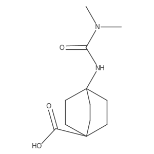 4-(3,3-Dimethylureido)bicyclo[2.2.2]octane-1-carboxylic acid结构式