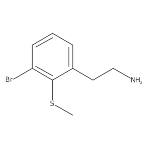 2-[3-Bromo-2-(methylsulfanyl)phenyl]ethan-1-amine结构式