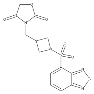 3-((1-(Benzo[c][1,2,5]thiadiazol-4-ylsulfonyl)azetidin-3-yl)methyl)oxazolidine-2,4-dione结构式