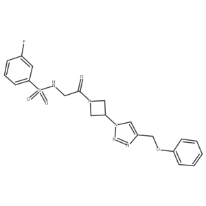 3-fluoro-N-(2-oxo-2-(3-(4-(phenoxymethyl)-1H-1,2,3-triazol-1-yl)azetidin-1-yl)ethyl)benzenesulfonamide Structure