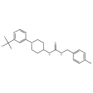 1-(4-Fluorobenzyl)-3-(1-(6-(trifluoromethyl)pyrimidin-4-yl)piperidin-4-yl)urea Structure