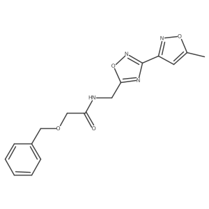 2-(benzyloxy)-N-((3-(5-methylisoxazol-3-yl)-1,2,4-oxadiazol-5-yl)methyl)acetamide Structure