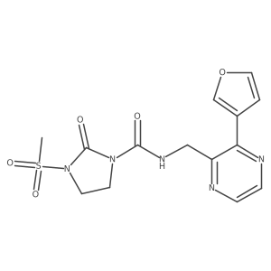 N-((3-(furan-3-yl)pyrazin-2-yl)methyl)-3-(methylsulfonyl)-2-oxoimidazolidine-1-carboxamide Structure