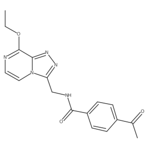 4-acetyl-N-((8-ethoxy-[1,2,4]triazolo[4,3-a]pyrazin-3-yl)methyl)benzamide结构式