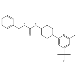 1-Benzyl-3-(1-(2-methyl-6-(trifluoromethyl)pyrimidin-4-yl)piperidin-4-yl)urea Structure