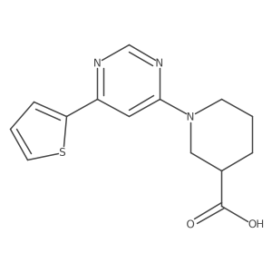 1-[6-(Thiophen-2-yl)pyrimidin-4-yl]piperidine-3-carboxylic acid Structure