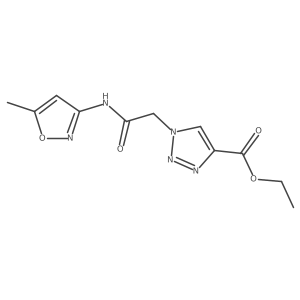 ethyl 1-{[(5-methyl-1,2-oxazol-3-yl)carbamoyl]methyl}-1H-1,2,3-triazole-4-carboxylate Structure