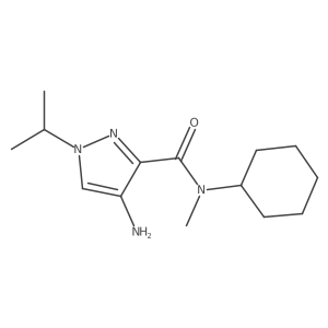 4-amino-N-cyclohexyl-N-methyl-1-(propan-2-yl)-1H-pyrazole-3-carboxamide Structure
