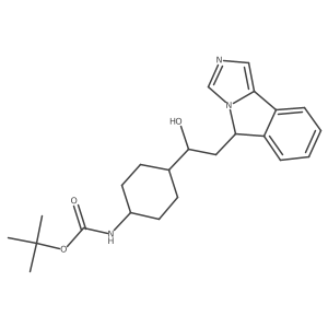 tert-butyl ((1S,4s)-4-((1R)-1-hydroxy-2-(5H-imidazo[5,1-a]isoindol-5-yl)ethyl)cyclohexyl)carbamate结构式