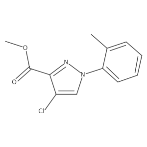 Methyl 4-chloro-1-(o-tolyl)-1H-pyrazole-3-carboxylate结构式