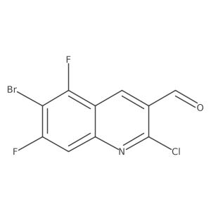 6-Bromo-2-chloro-5,7-difluoroquinoline-3-carbaldehyde Structure