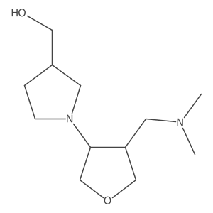 (1-{4-[(Dimethylamino)methyl]oxolan-3-yl}pyrrolidin-3-yl)methanol Structure
