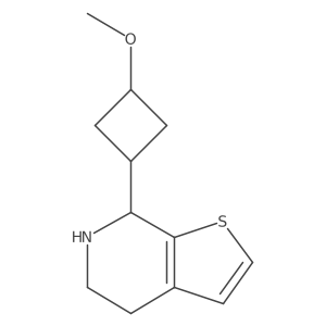 7-(3-methoxycyclobutyl)-4H,5H,6H,7H-thieno[2,3-c]pyridine结构式