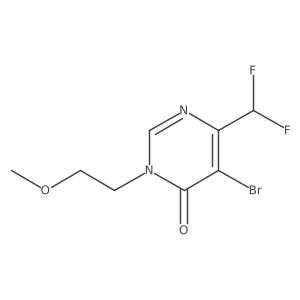 5-Bromo-6-(difluoromethyl)-3-(2-methoxyethyl)-3,4-dihydropyrimidin-4-one结构式