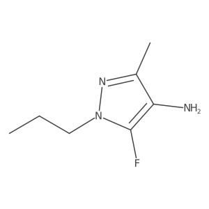5-fluoro-3-methyl-1-propyl-1H-pyrazol-4-amine结构式