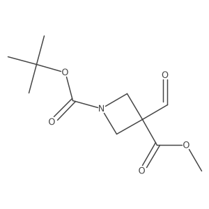 1-O-Tert-butyl 3-O-methyl 3-formylazetidine-1,3-dicarboxylate Structure