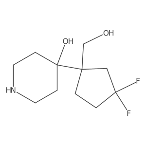 4-[3,3-Difluoro-1-(hydroxymethyl)cyclopentyl]piperidin-4-ol Structure